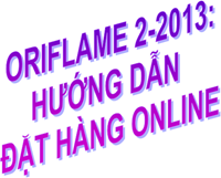 Oriflame 2-2013: Hướng dẫn đặt hàng online